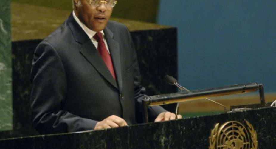 Edward Lowassa, pictured speaking at the United Nations on June 2, 2006, has defected from Tanzania's ruling Chama Cha Mapinduzi CCM party.  By Stan Honda AFPFile