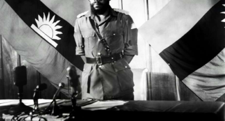 Odumegwu Emeka Ojukwu led the breakaway Republic of Biafra from 1967-1970.  By  AFPFile
