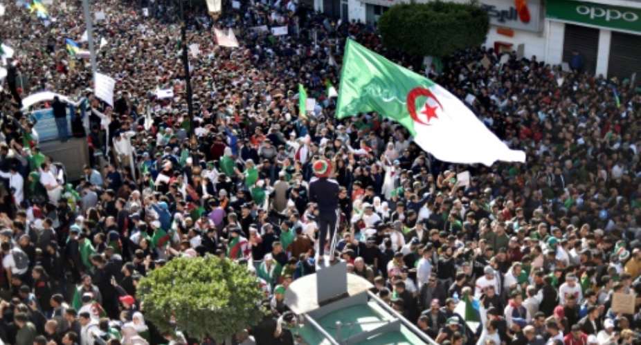 Tens of thousands of Algerians have protested against President Abdelaziz Bouteflika in recent weeks.  By RYAD KRAMDI AFPFile