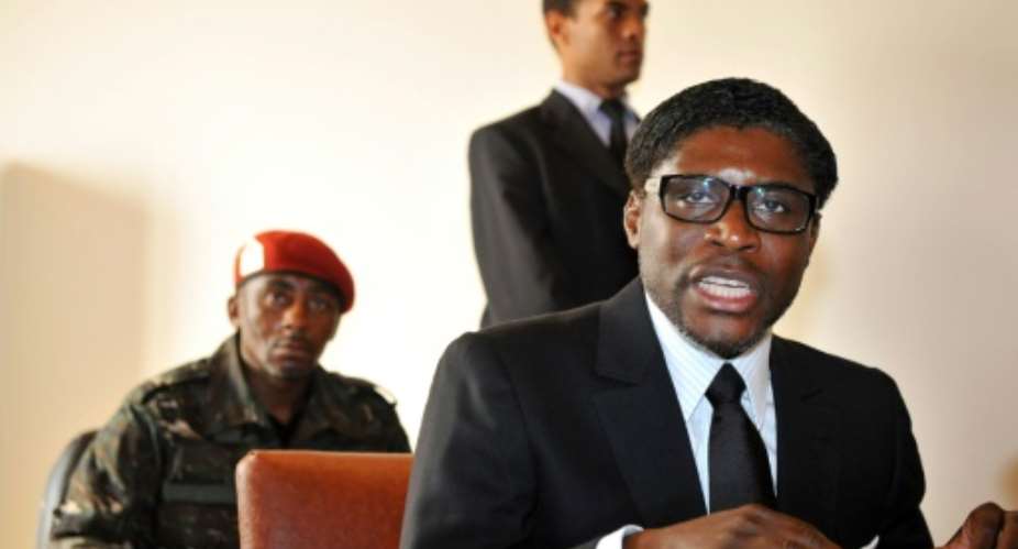 Teodorin Obiang, pictured here in 2012, is the son of Equatorial Guinean President Teodoro Obiang Nguema, who has ruled the country for four decades.  By ABDELHAK SENNA AFPFile