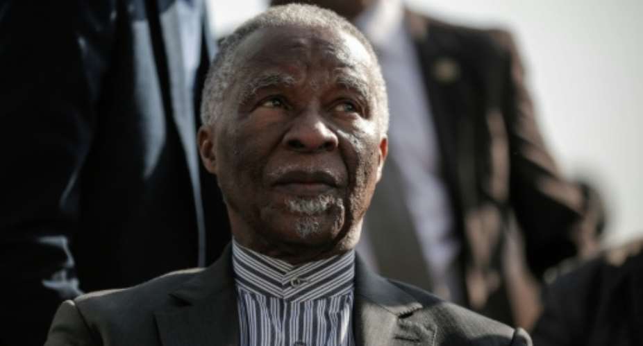 Thabo Mbeki accused the ANC of abandoning its multiracial principles.  By GULSHAN KHAN AFP
