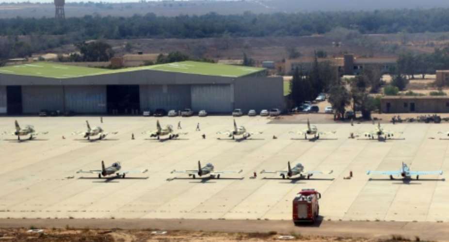 The 50-bed military field hospital will be built at Misrata airport pictured and will be protected by a unit of 100 troops.  By Mahmud Turkia AFPFile