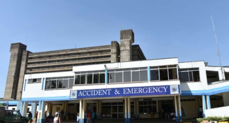 The accident and emergency wing of Kenya's oldest hospital, the Kenyatta National Hospital KNH, in Nairobi.  By Tony KARUMBA AFPFile