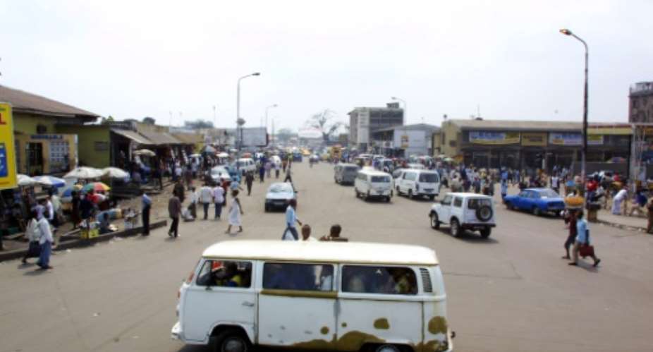 The accident occured on a highway linking the capital Kinshasa pictured 2004 to the country's sole seaport at Matadi on the Atlantic Ocean.  By DESIREY MINKOH AFPFile