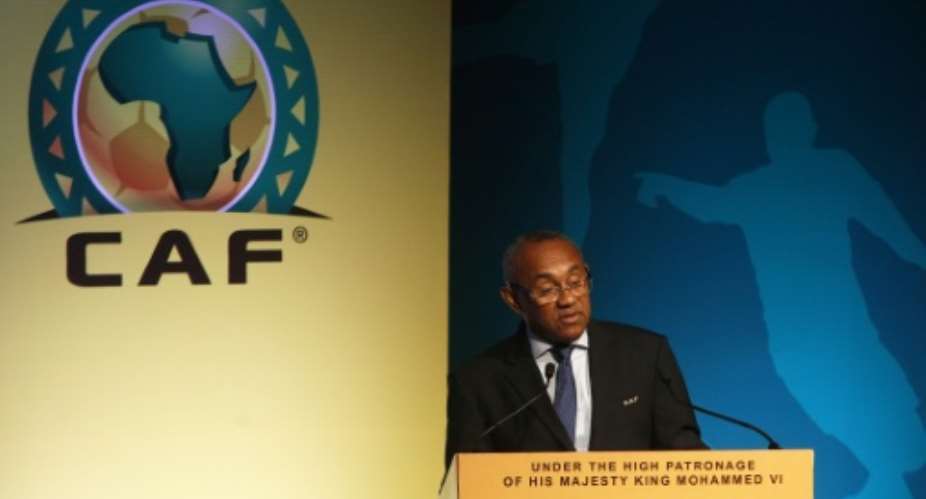 The African Football Confederation CAF, whose president is pictured here, has pushed the 2018 Africa Cup of Nations qualifiers to October.  By STRINGER AFPFile