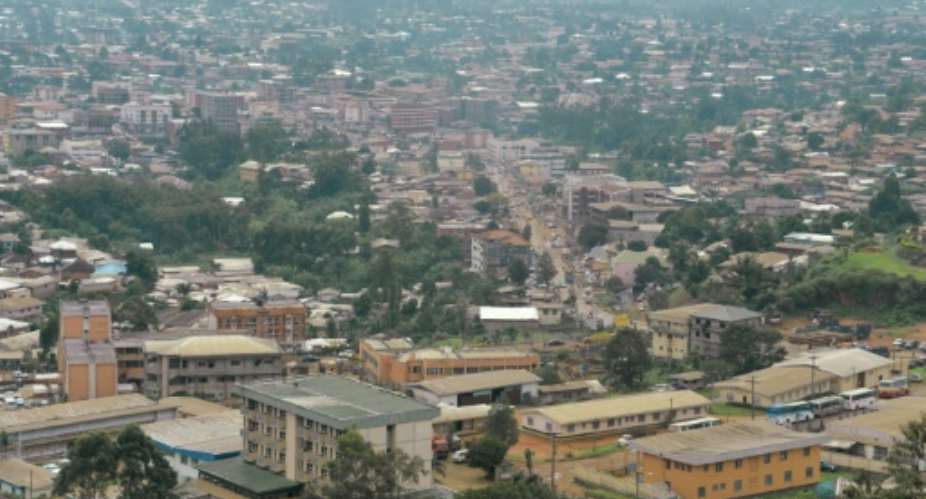 The anglophone city of Bamenda in northwest Cameroon, pictured in June 2017, was the site of a protest by thousands of anglophone Cameroonians on September 22, 2017.  By Reinnier KAZE AFPFile