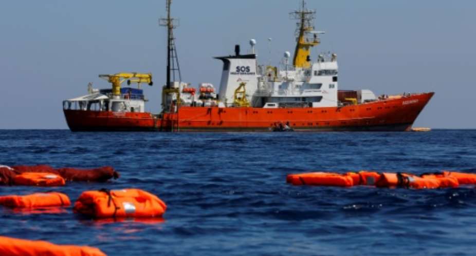 The Aquarius is the last civilian rescue ship in the central Mediterranean.  By PAU BARRENA (AFP/File)