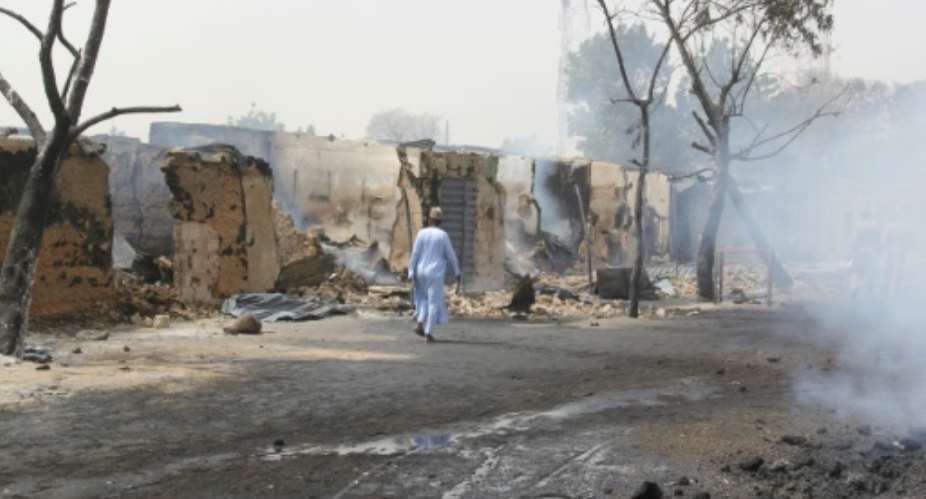The attack Sunday evening targeted the village of Auno on a key highway.  By AUDU MARTE AFP