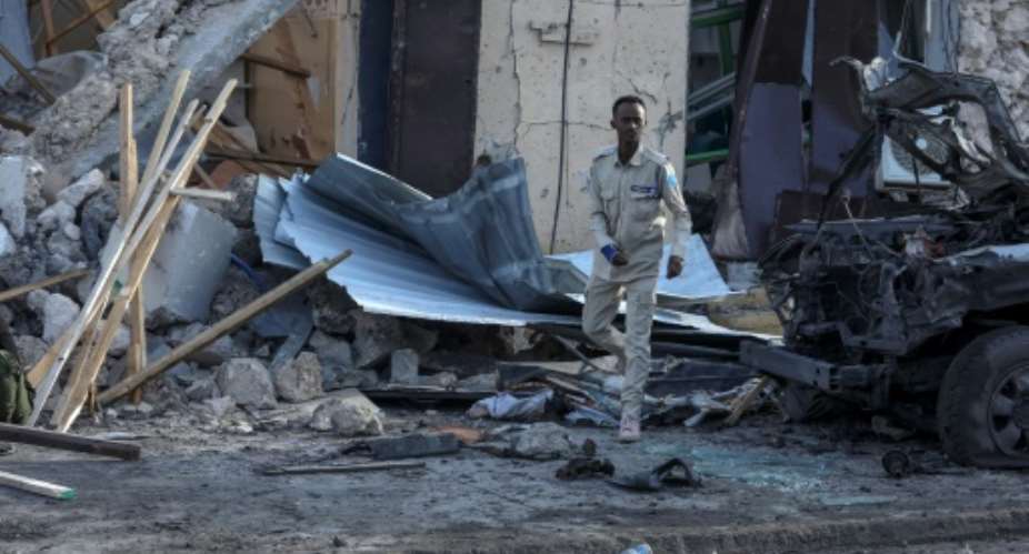 The attack took place at the popular Top Coffee restaurant.  By Hassan Ali ELMI (AFP)