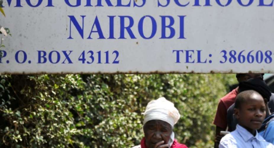 The blaze at Moi Girls High School in Nairobi gutted one of the boarding facilities, leaving nine school children dead.  By TONY KARUMBA AFPFile