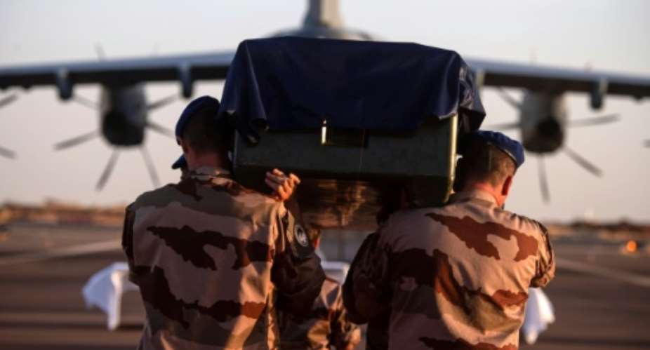 The bodies of the soldiers killed in the crash have been flown back to France for burial.  By Thomas PAUDELEUX ECPADAFP