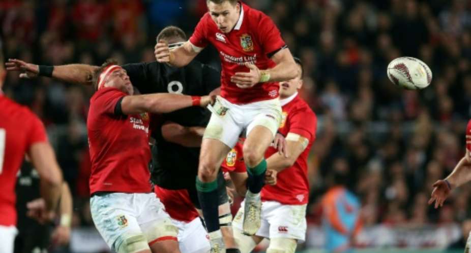 The British and Irish Lions in action against the All Blacks in 2017.  By MICHAEL BRADLEY AFPFile