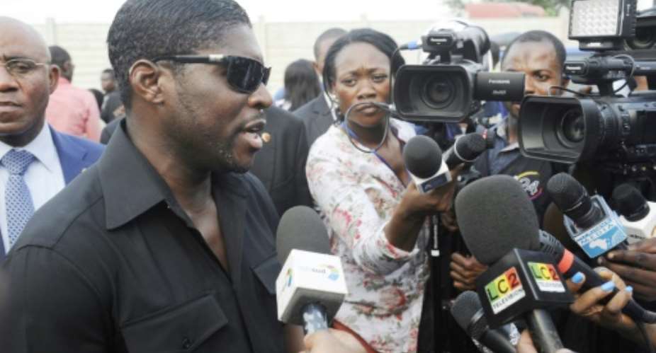 The building was seized after a French court convicted Vice President Teodorin Obiang (L) of corruption.  By Steeve Jordan (AFP/File)