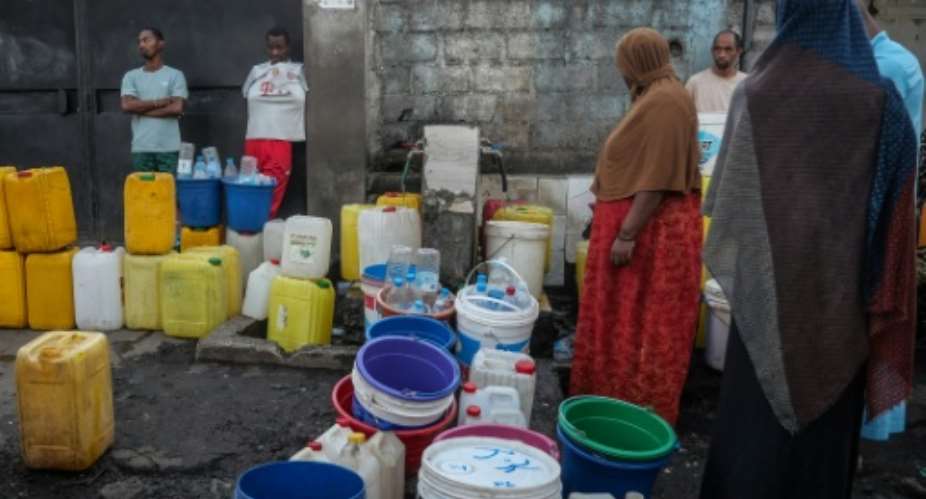 The Comoros capital, Moroni, suffers from a chronic lack of piped water.  By Ibrahim YOUSSOUF (AFP)