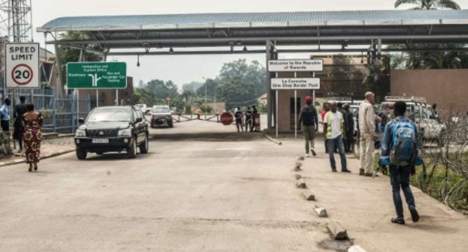 The crossing point to Rwanda at Goma was deserted Thursday.  By Pamela Tulizo AFP