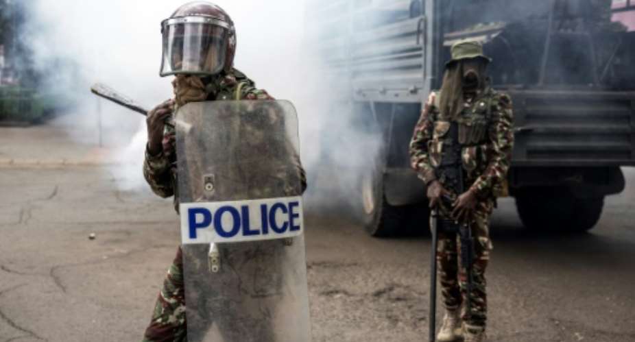 The deployment was approved by a UN Security Council resolution in October, but watchdogs have repeatedly accused Kenyan police of using excessive force.  By LUIS TATO (AFP)