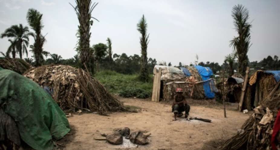 The eastern DRC town of Oicha, where three people were shot by police during a protest.  By JOHN WESSELS AFPFile