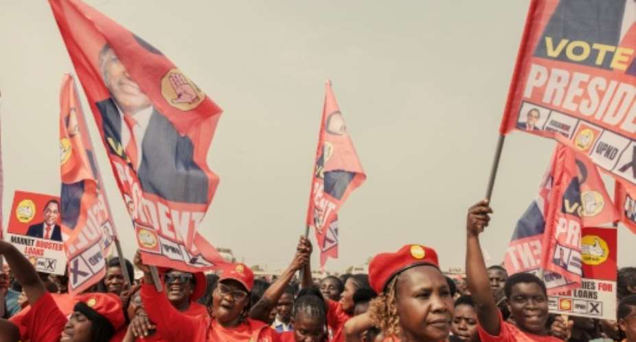 The election commission declared that President Hakainde Hichilema took around 60 percent of votes to win a second term.  By GIANLUIGI GUERCIA (AFP)