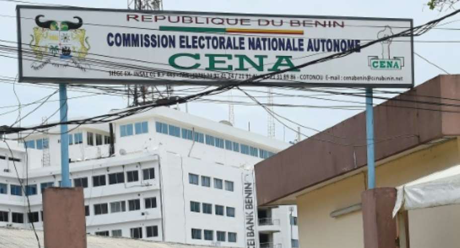 The electoral commission headquarters in Benin, where the opposition faces the threat of losing all its seats to President Patrice Talons powerful ruling bloc in parliamentary elections.  By PIUS UTOMI EKPEI (AFP)