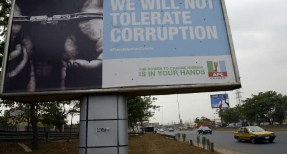 The fight against corruption has been one of the key themes in elections in Nigeria.  By PIUS UTOMI EKPEI AFPFile