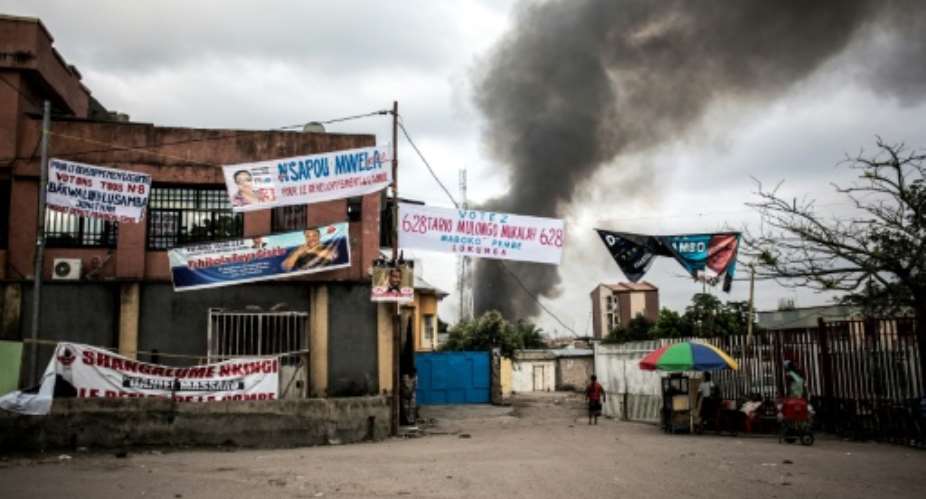The fire broke out in an election warehouse in Kinshasa in the early hours of Thursday morning, destroying three-quarters of the voting material inside.  By John WESSELS AFP