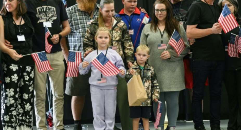 The first group of white Afrikaners from South Africa arrived for resettlement in the United States in May.  By SAUL LOEB (AFP/File)