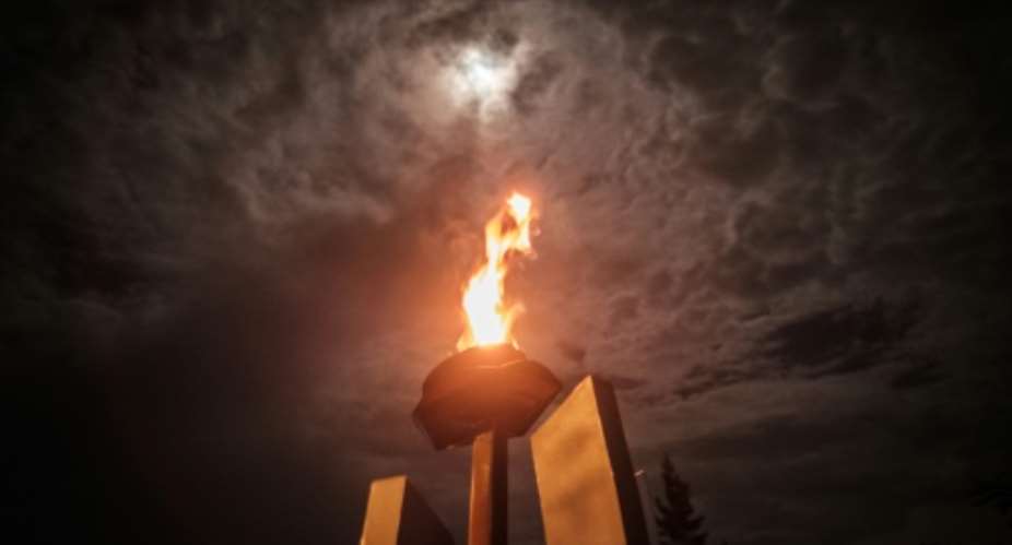 The Flame of Remembrance at the Genocide Memorial in Kigali.  By Yasuyoshi CHIBA AFP