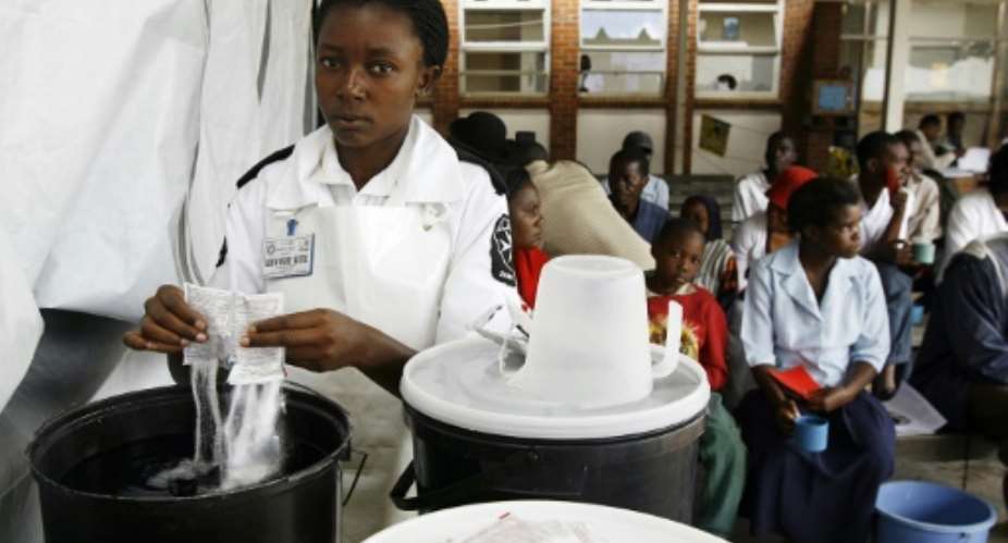 The government sacked the majority of 15,000 nurses who began a strike this week.  By DESMOND KWANDE AFPFile