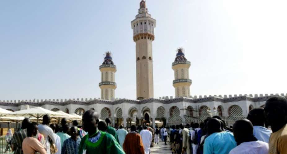 The Great Mosque of Touba, centrepiece of the pilgrimage.  By SEYLLOU AFP