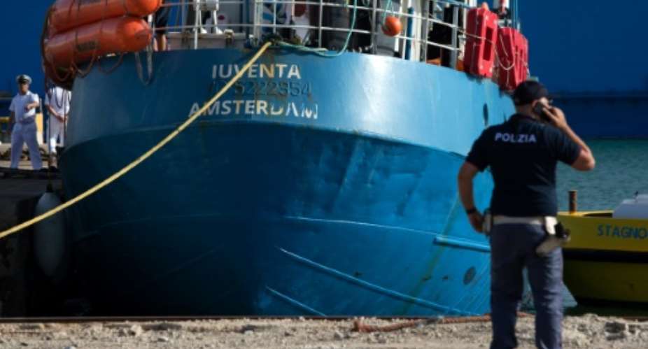The Iuventa rescue ship belonging to German NGO Jugend Rettet was impounded on August 2 on the island of Lampedusa on suspicion of facilitating illegal immigration.  By Bellina FRANCESCO AFP