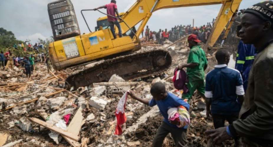 The Kampala Capital City Authority said the search was ongoing.  By BADRU KATUMBA (AFP)