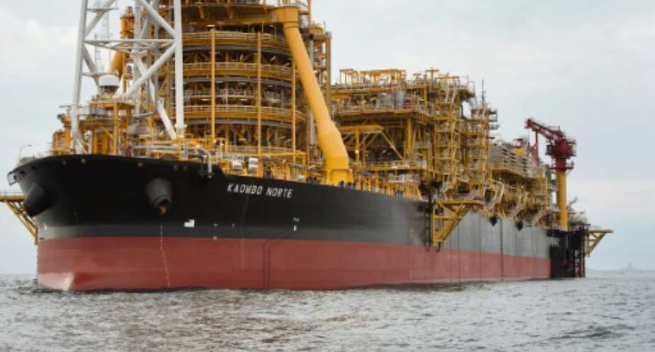 The Kaombo Norte, an oil tanker converted into a FPSO vessel Floating Production Storage and Offloading, in November 2018. Its sister ship, the Kaombo Sul, has begun operating off the coast of Angola, French oil company Total said Tuesday.  By Rodger BOSCH AFPFile