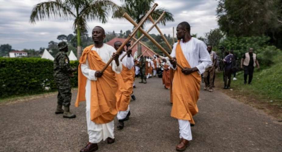 The kings burial ceremony took place in western Uganda.  By Badru KATUMBA (AFP)