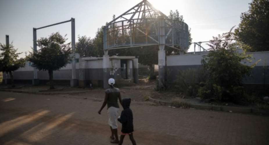The Kliptown station in Soweto has been stripped bare.  By Michele Spatari AFP