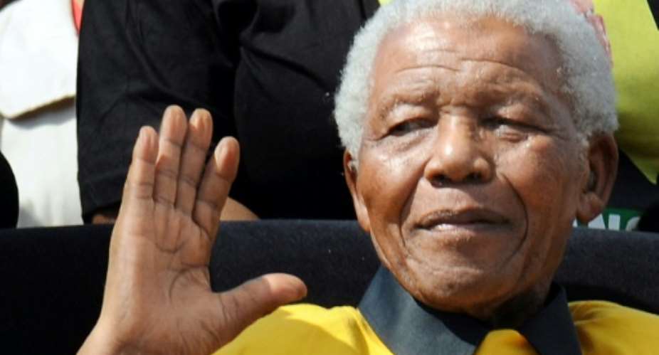 The late South African president Nelson Mandela, pictured in 2009.  By ALEXANDER JOE AFPFile