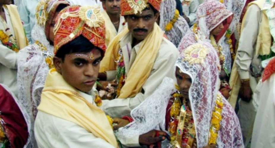The legal marriage age in India is 18 but millions of children are pushed to tie the knot when they are younger.  By STRDEL (AFP/File)
