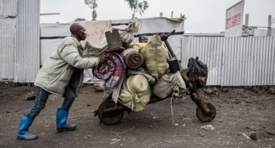 The M23 armed group has ordered internally displaced people in Goma to leave camps.  By Jospin mwisha (AFP)