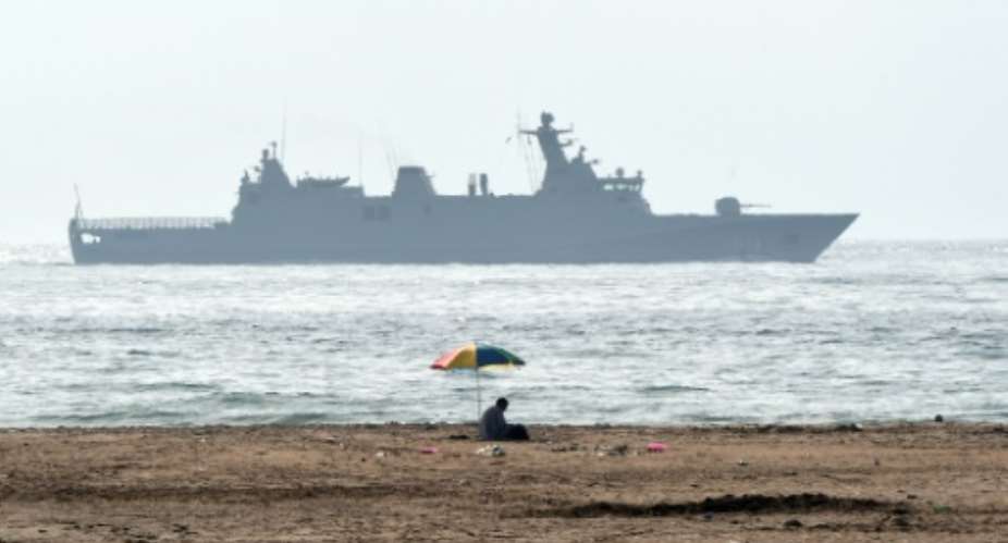 The Moroccan navy (boat pictured August 2015) saved a group of migrants from their partially-inflated rubber dinghy, which was struggling in unfavourable meteorological conditions.  By FADEL SENNA (AFP/File)