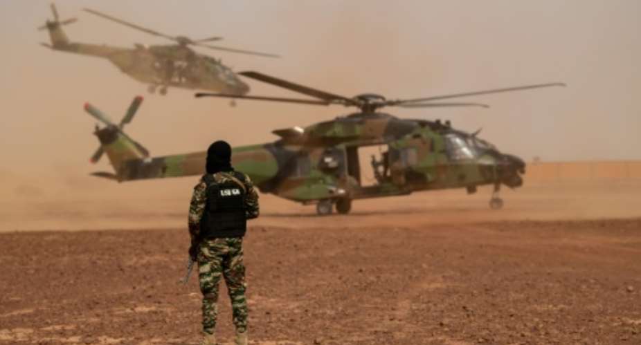 The Ouallam base, on the badly-hit border north of Niamey, has 300 French infantry, who operate alongside local troops -- under Nigerien command.  By BERTRAND GUAY AFPFile