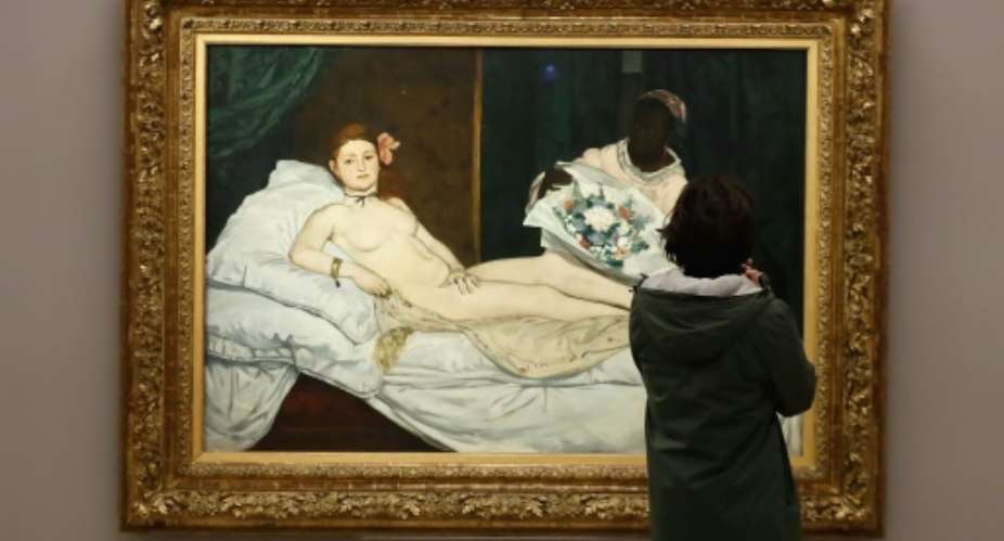 The painting Olympia by French artist Edouard Manet has been renamed Laure after the woman who posed as a black maid.  By FRANCOIS GUILLOT AFP