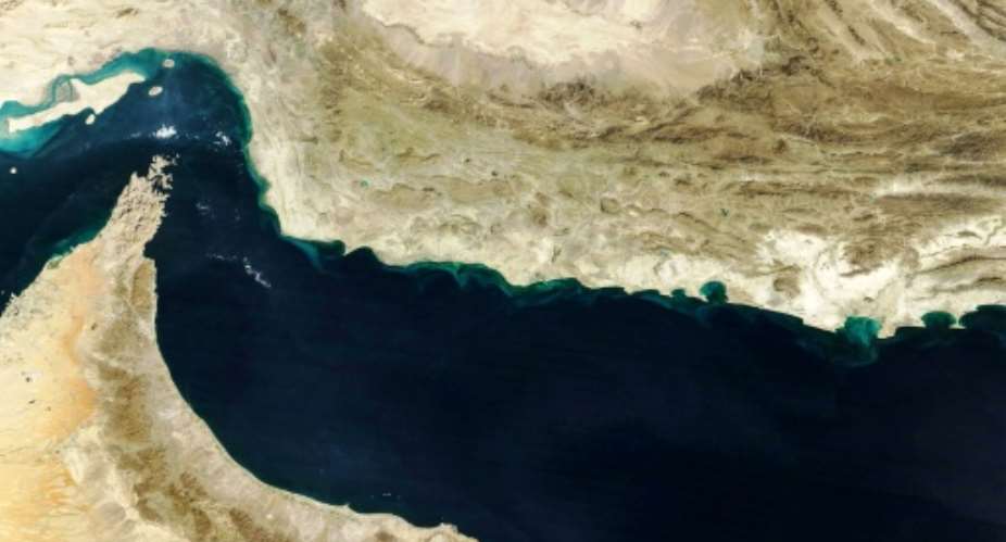 The passage is a vital maritime route for oil and liquified natural gas.  By - (NASA Earth Observatory/AFP/File)