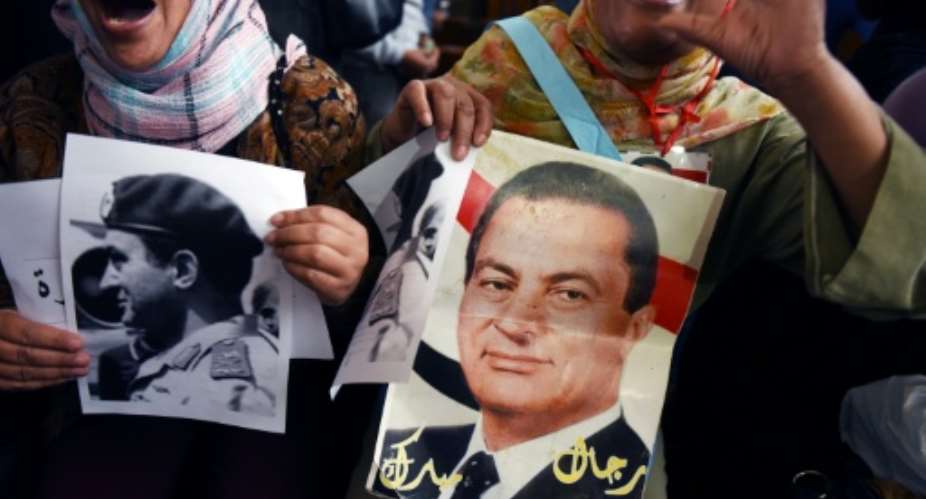 The pro-Mubarak Facebook page was created the same month the ex-president was overthrown, following a popular uprising that shook Egypt at the height of the Arab Spring.  By MOHAMED EL-SHAHED AFPFile