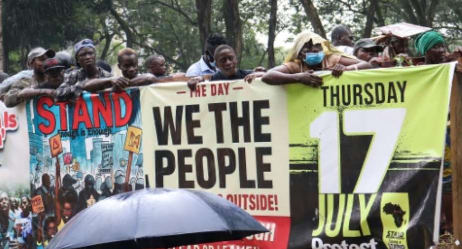 The protesters believe Liberian President Joseph Boakai has failed to keep his promises.  By Matthew Jacobs (AFP)