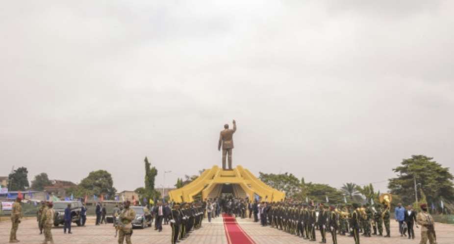 The remains of independence hero Patrice Lumumba are interred in a mausoleum in the DR Congo capital, Kinshasa.  By Arsene Mpiana (AFP/File)