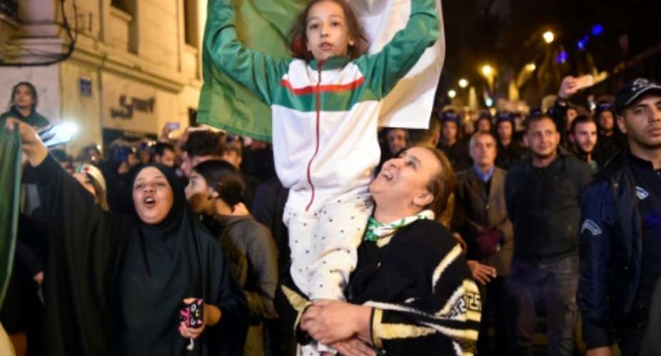 The resignation of Algerian leader Abdelaziz Bouteflika sparked scenes of jubilation in the capital.  By RYAD KRAMDI AFP