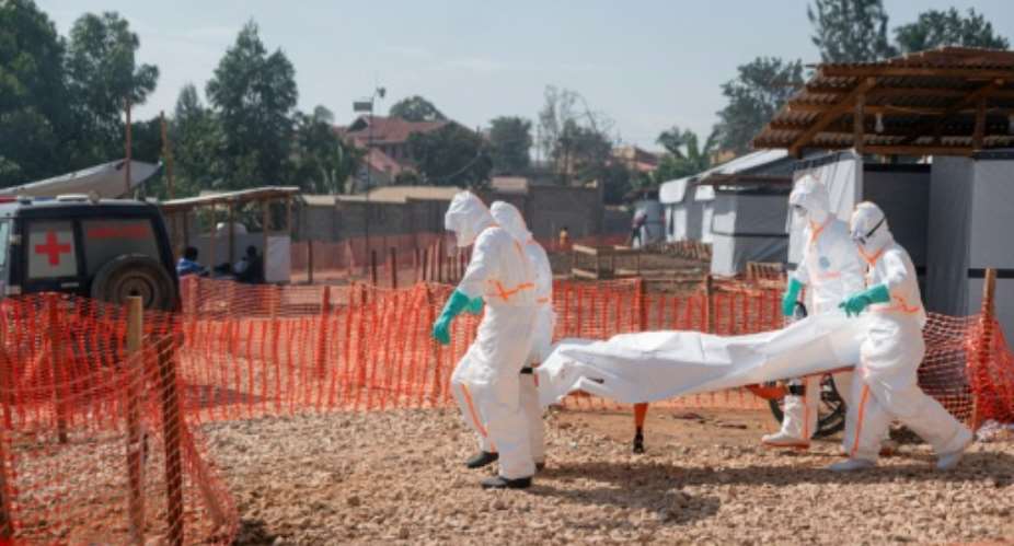 The response to the Ebola outbreak in the DR Congo has been complicated by conflict and the tradition of families touching the body of the deceased at burials.  By Jospin Mwisha (AFP/File)