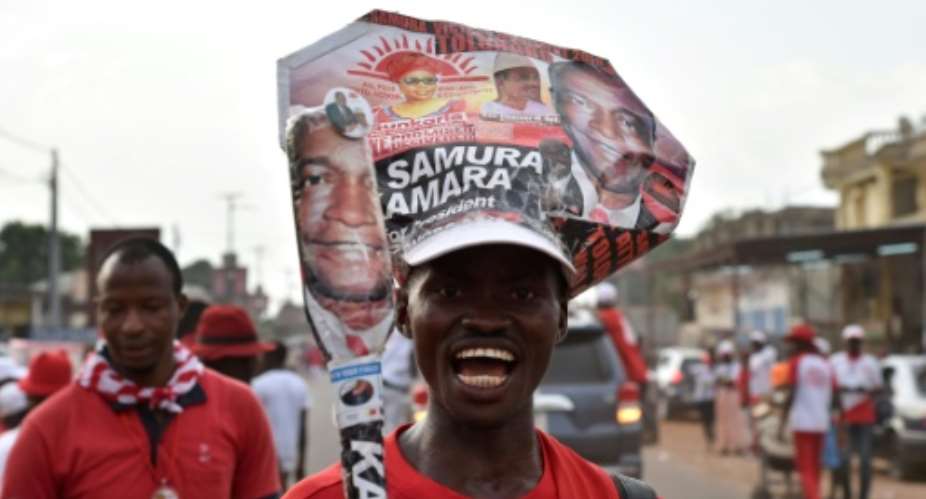 The ruling party's presidential candidate is Samura Kamara, who has campaigned on continuity rather than change.  By ISSOUF SANOGO AFPFile