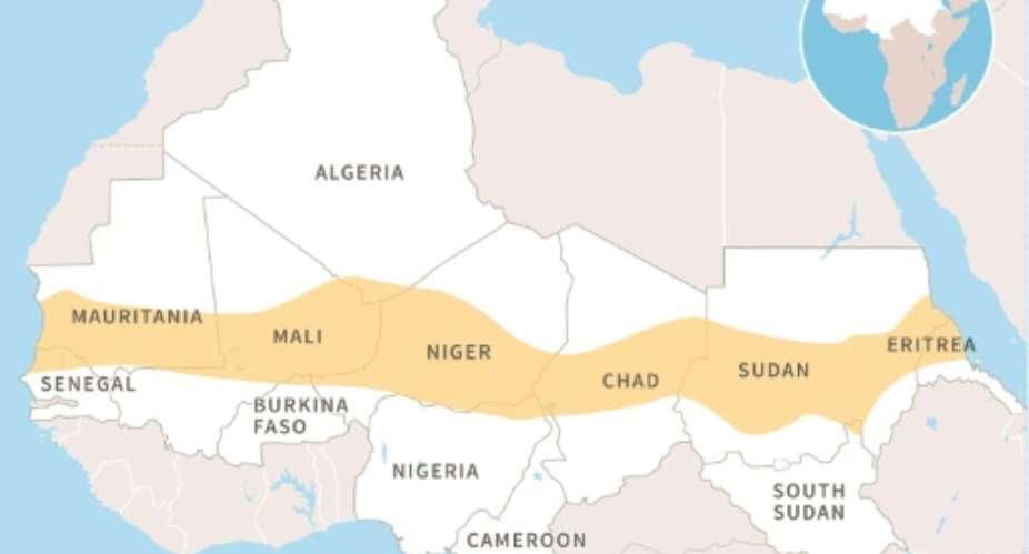 The Sahel region.  By AFP Graphics AFP