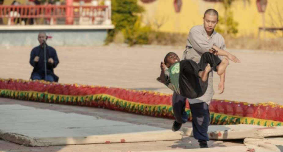The Shaolin Temple in Zambia opened in 2021.  By GIANLUIGI GUERCIA (AFP)