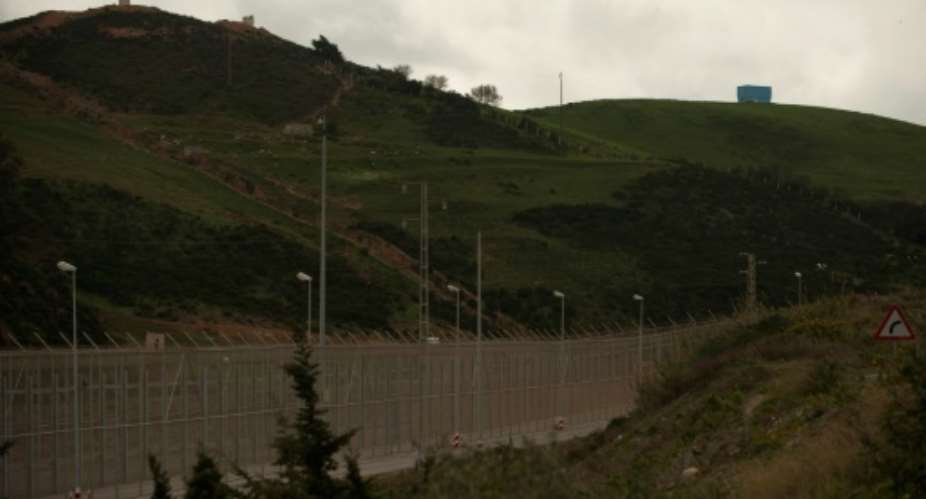The six-metre tall border fence that divides Morocco and the Spanish enclave of Ceuta.  By Jorge Guerrero AFPFile